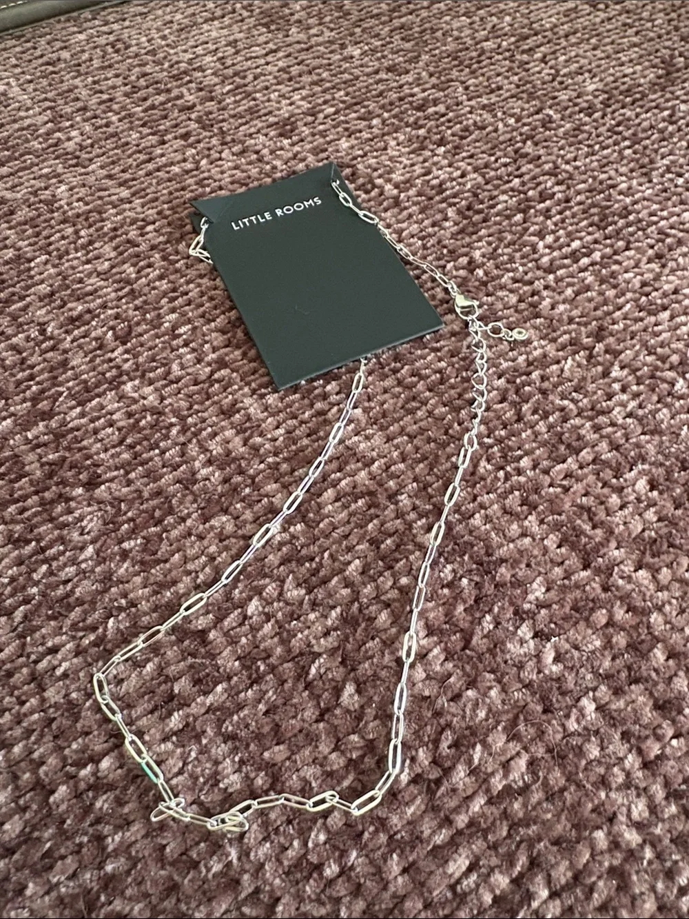 Silver Paperclip Chain Necklace - Silver